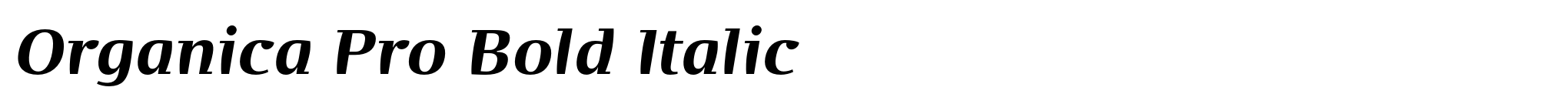 Organica Pro Bold Italic image